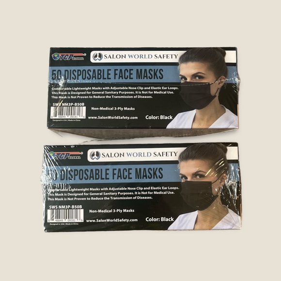 TCP Global Accessories Salon World Safety Disposable Face Mask